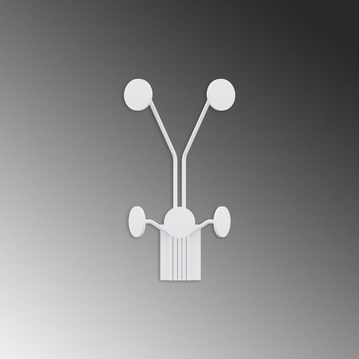Wallity Giraffe-B Gancho de pared metálico Blanco